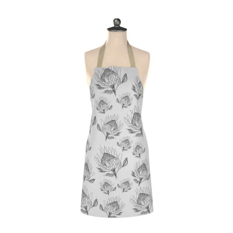 King Protea Monochrome Apron