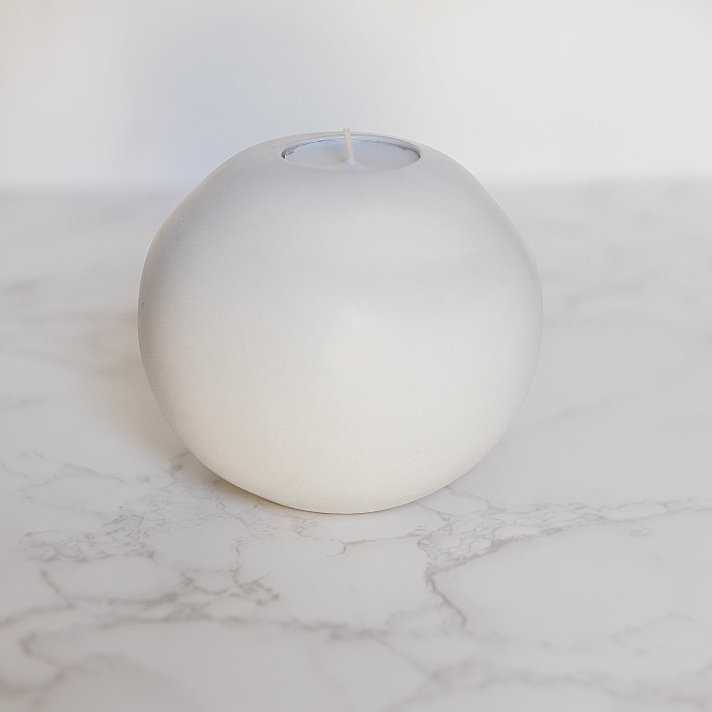 Ash White Round Concrete Tealight Holder