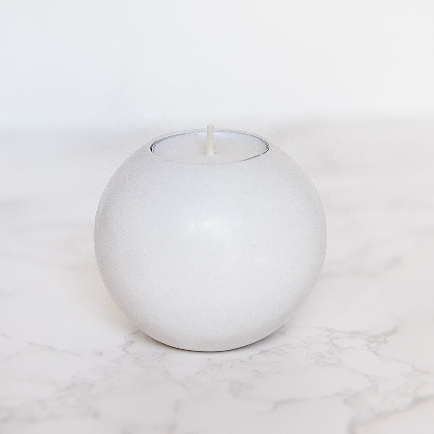 Ash White Round Concrete Tealight Holder